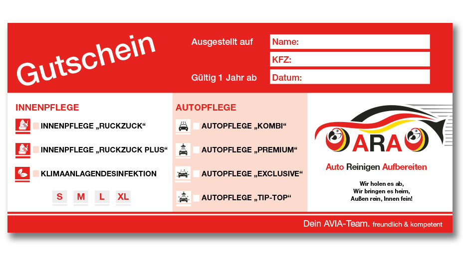 Autoreinigsgutschein